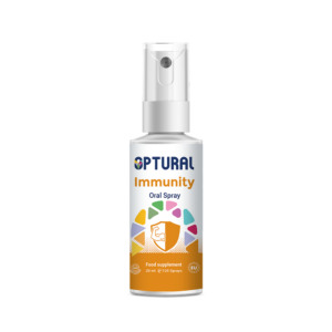 Optural Immunity Oral Spray bottle - European manufactured food supplement for immune support.